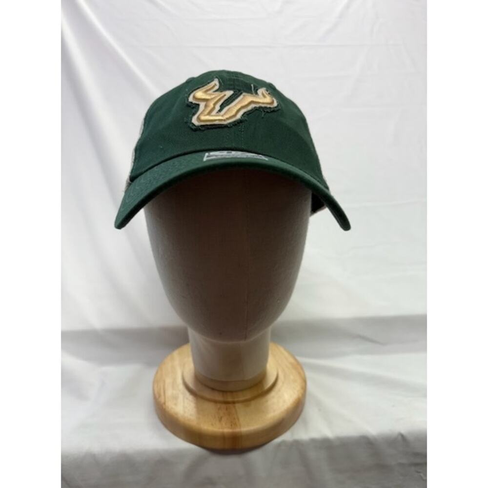 NWOT 47 Brand Trucker Hat USF Bulls Logo Stretch Fit Cap Green Khaki Unisex S/M - Picture 2 of 8